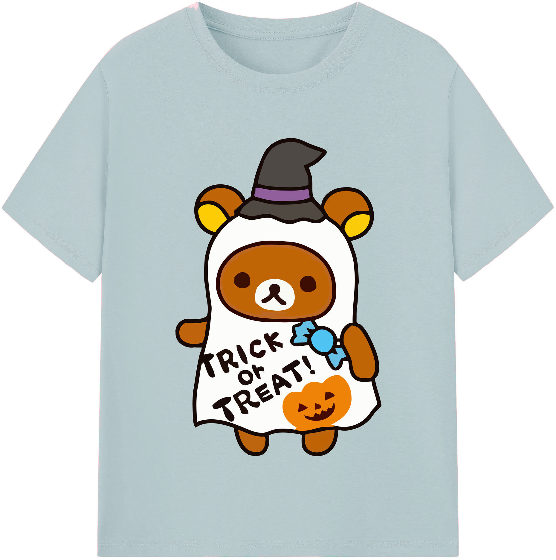 （画像用） リラックマ リラックマ キイロイトリ Rilakkuma Korilakkuma Kiiroitori 綿100％半袖Tシャツ（フロントプリント）